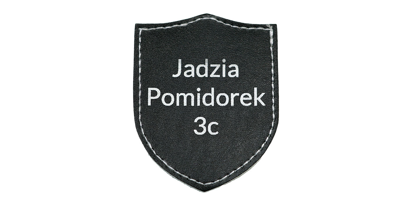 Naszywka imiennik ekoskóra tarcza